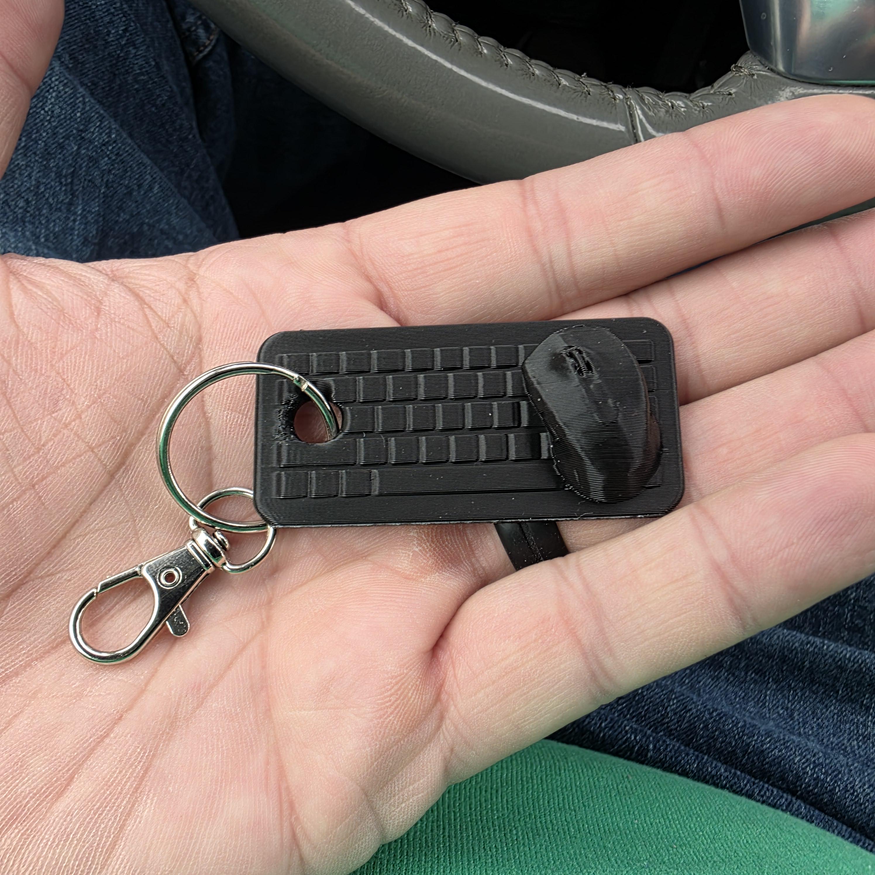 PC Gamer Keyboard & Mouse 3D Printed Keychain