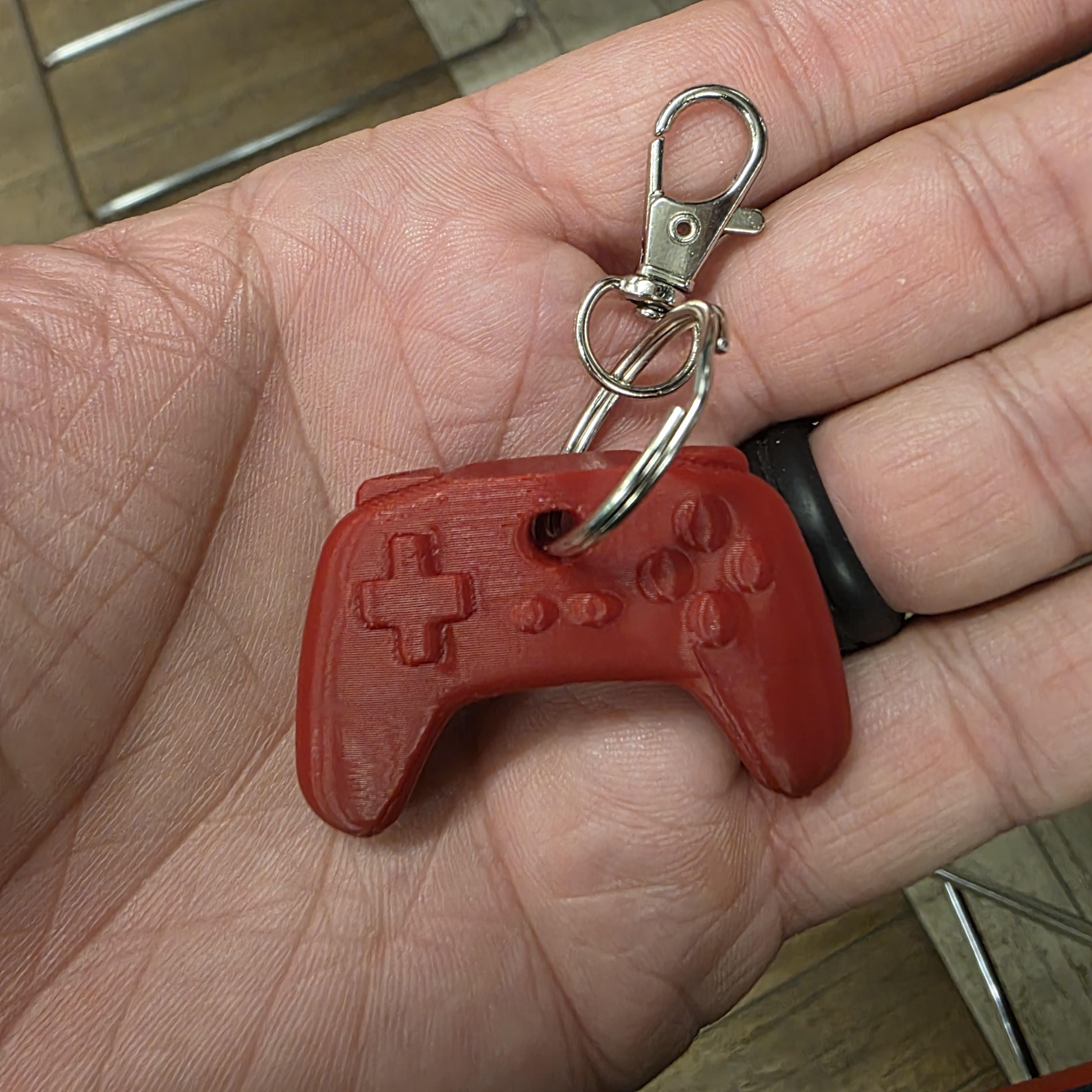 Gaming Controller Keychain, 3D Printed Video Game Controller, Gamer Key Ring, Minimalist Gaming Accessory, Gift for Gamers